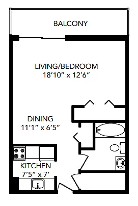 Floor plan Studio