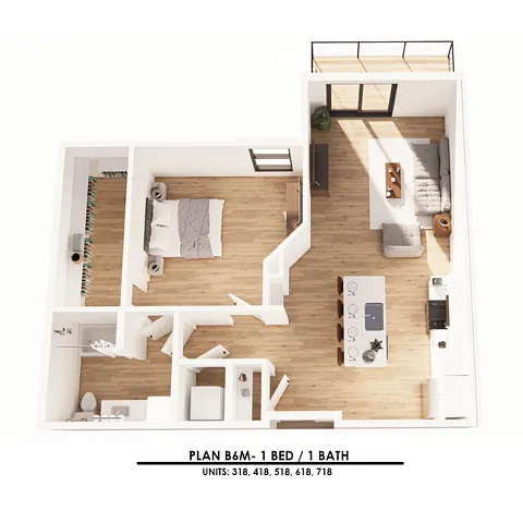 Floor plan B6M 1x1