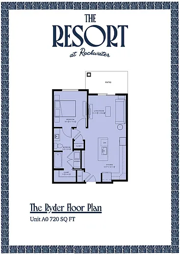 Floor plan The Ryder one bedroom-one bath