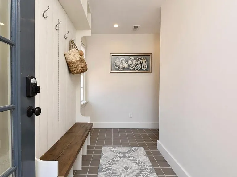 Entrance from the back of the house into a mudroom