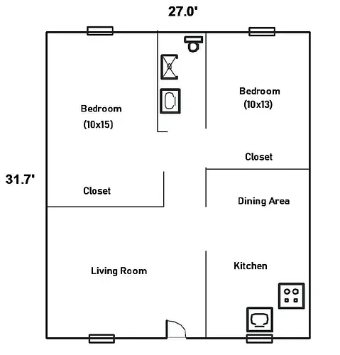 Floor plan 814 Dupont Road