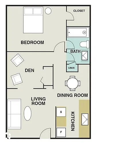 Floor plan 1X1D