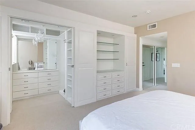 Main Bedroom with Built-ins and walk in closet
