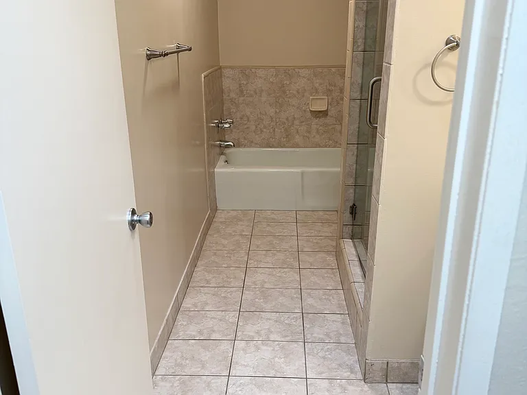 Bathroom with tile floor