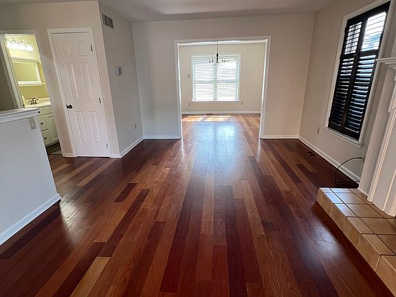 Living room into dining room