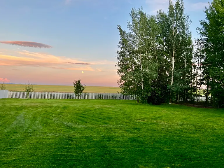 View of wide open privacy