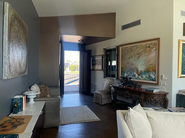 Front door and entry hall