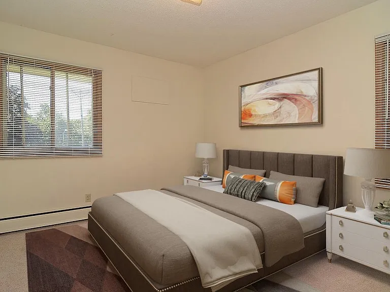 Staged bedroom