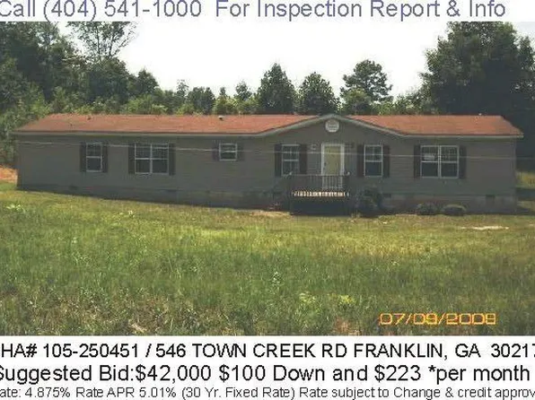 546 Town Creek Rd, Franklin, GA 30217
