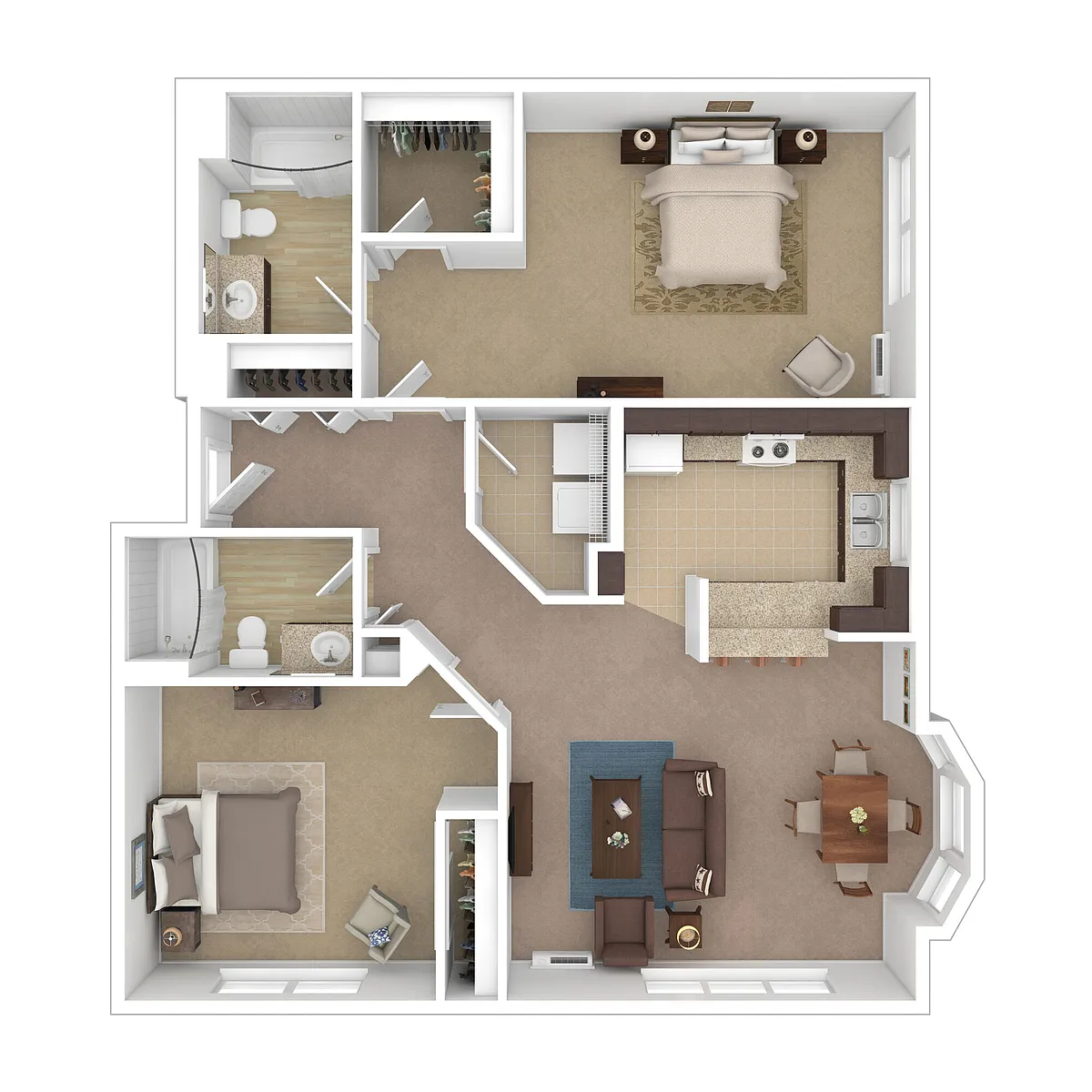 Floor plan 2 Bedroom - B2