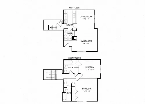 Floor plan Large Double Townhome