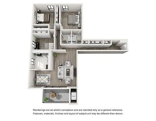 Floor plan 3BR/2BA