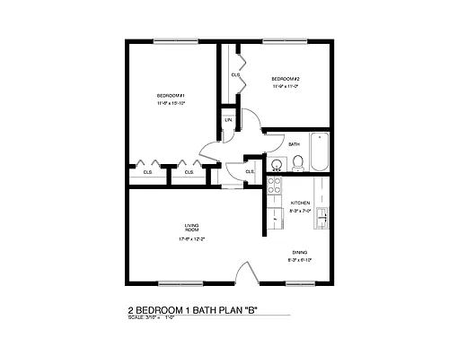 Floor plan 2B-P