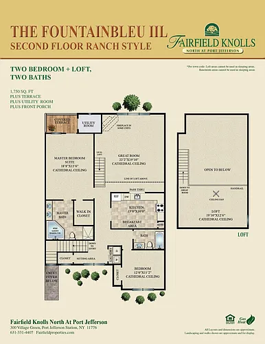 Floor plan Fountainbleu II With Loft