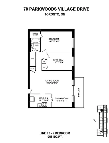 Floor plan 2 Bedroom