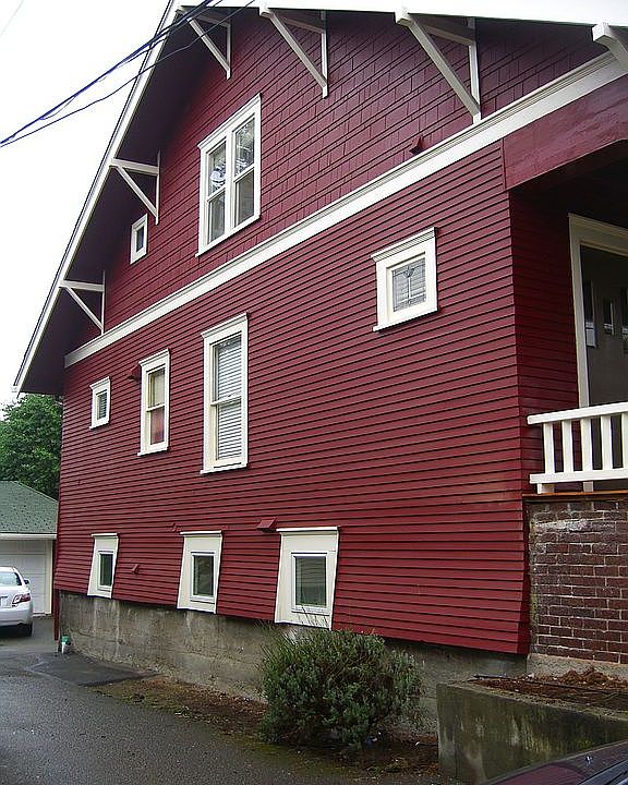 West side of the house