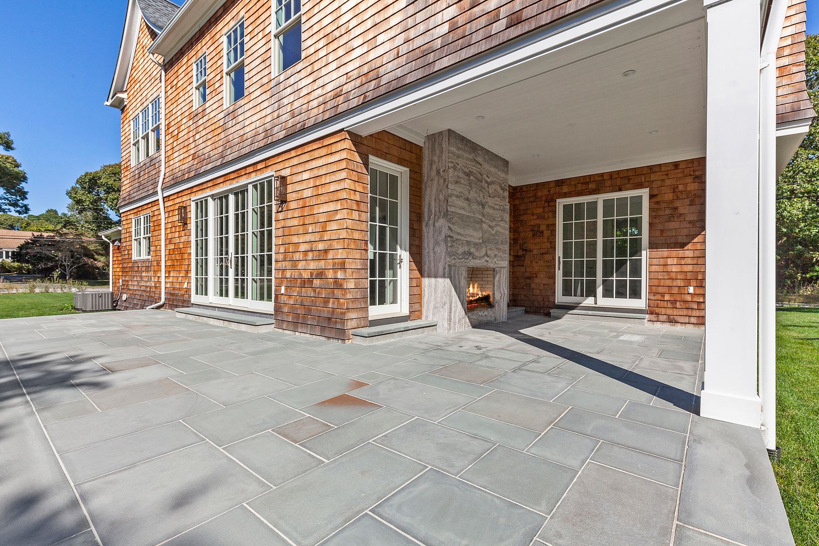  Outside Bluestone area w Gas FP / Can be enclosed