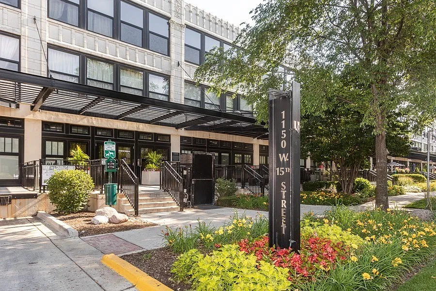Exterior Building Front with awards winning landscaping.