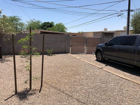 Backyard with gated entry for car