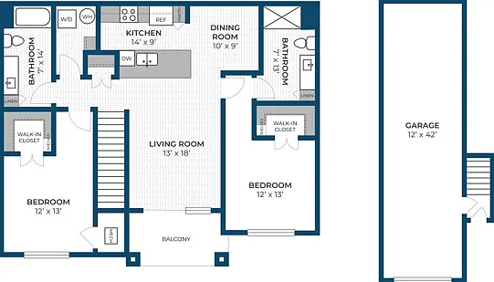 Floor Plan 2F | Seasons at Franklin | Apartments in Franklin, WI Floor Plan 2F | Seasons at Franklin | Apartments in Franklin, WI
