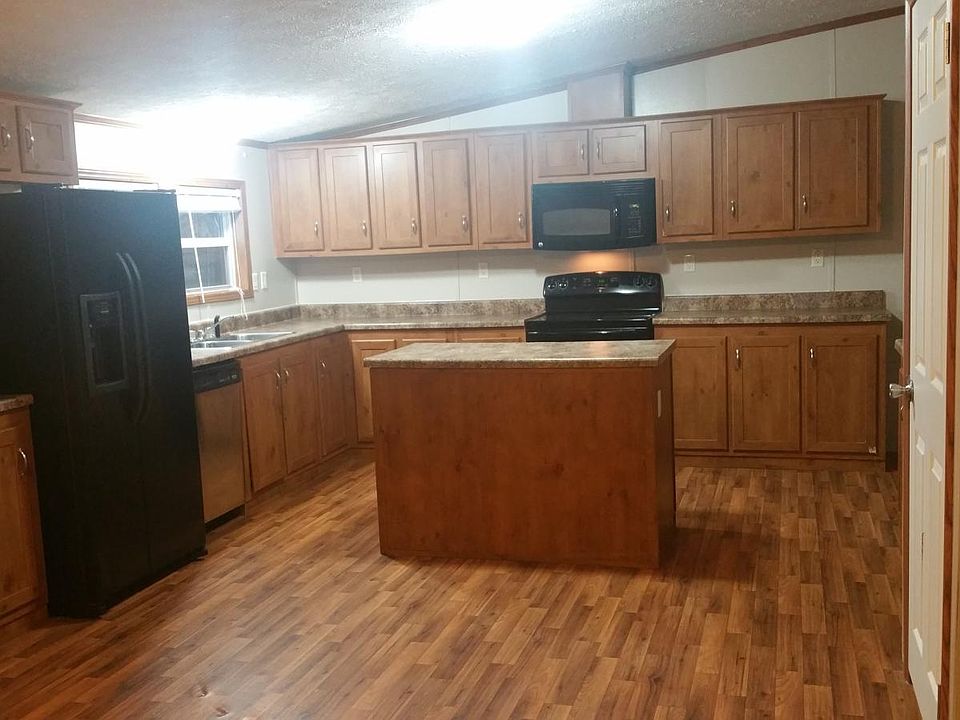 Kitchen is being totally remodeled with new cabinets and flooring.