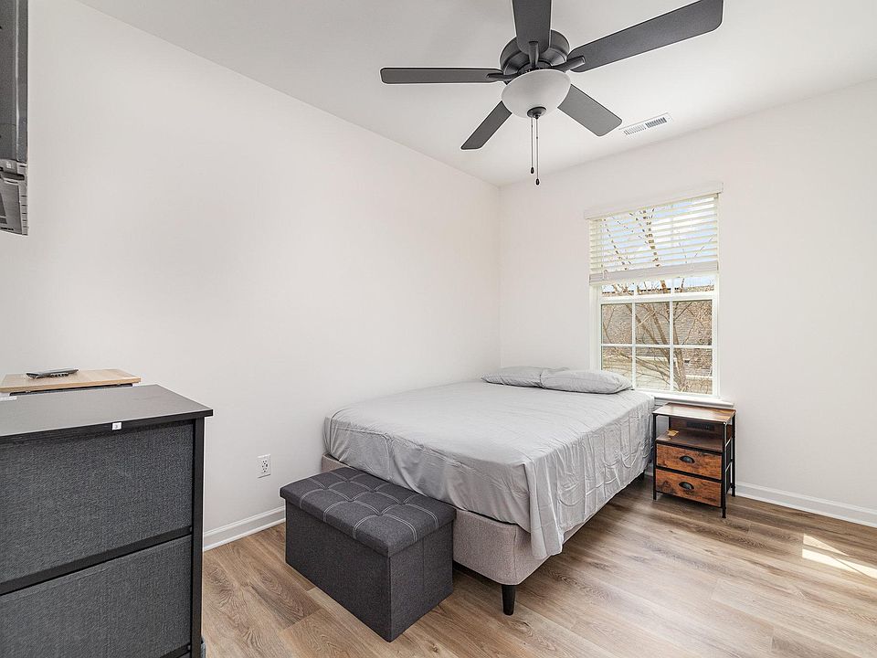 Full, closet, dresser and TV