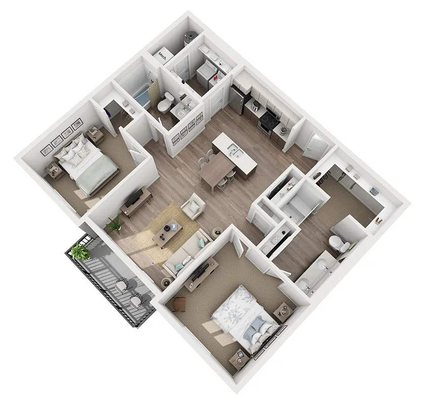 Floor plan Motif - Two Bedroom
