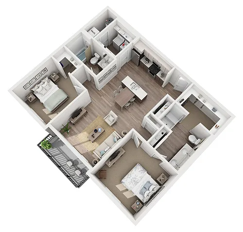 Floor plan Motif - Two Bedroom