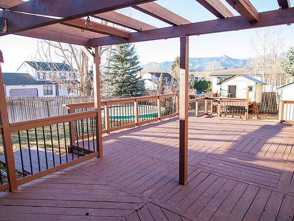 Huge deck with view of Pikes Peak