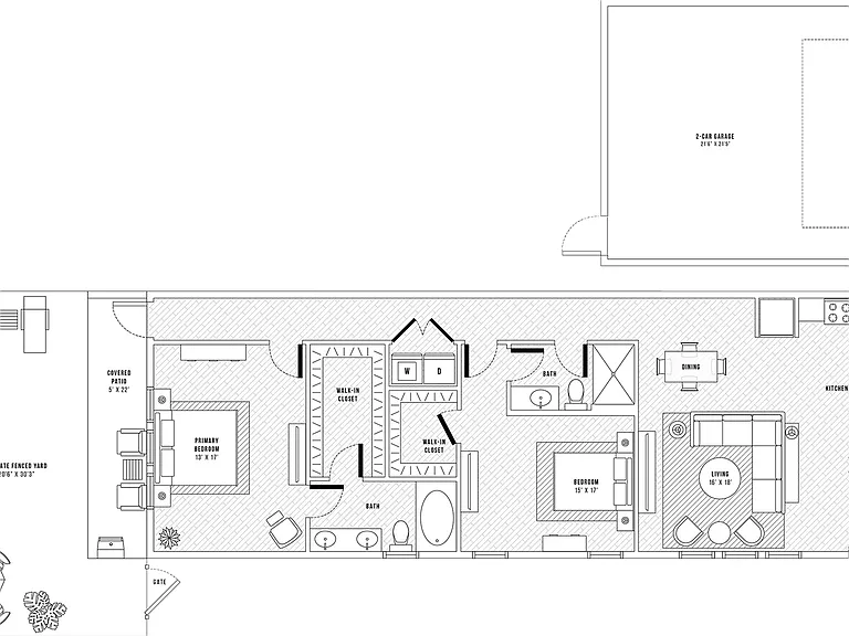 SAGE 2 bed -2 bath Floorplan | 2-car garage SAGE 2 bed -2 bath Floorplan | 2-car garage