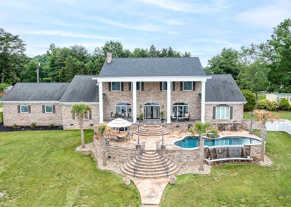 Expansive Waterfront Home located off private street.