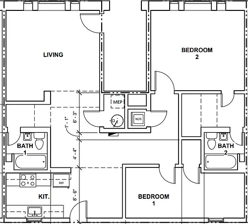 Floor plan Two Bedroom