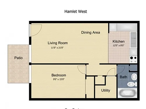 Floor plan 1 Bedroom