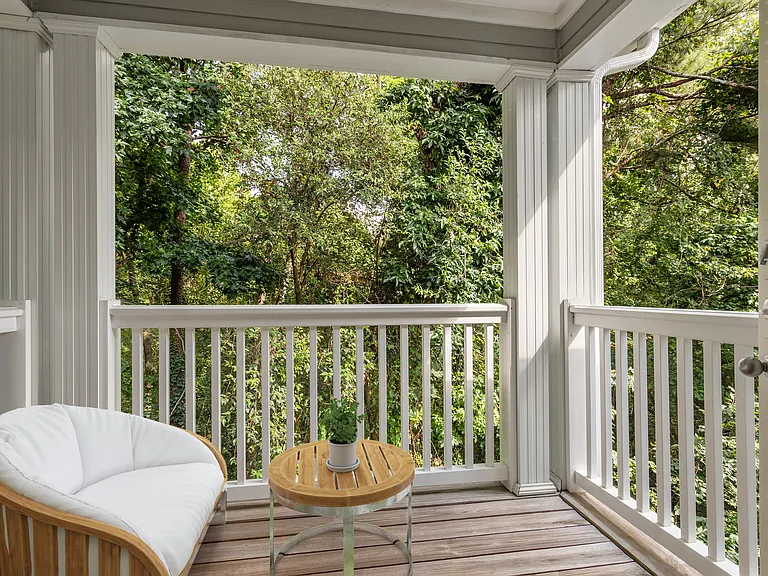 Enjoy morning coffee or sunset views outside.