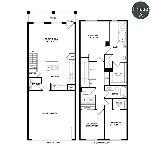 Floor plan The Townhomes Plan 3A