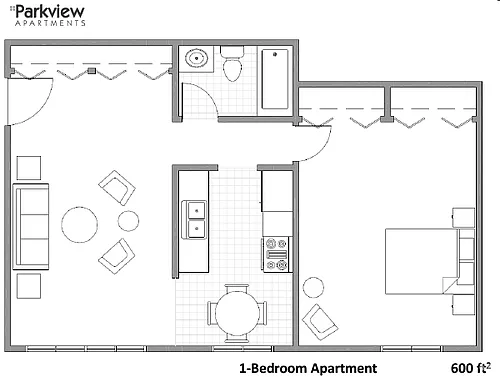 Floor plan 1 Bedroom