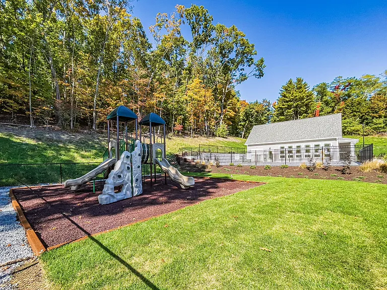 Playground and lawn space.