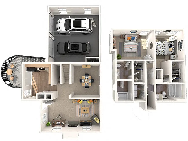 Floor plan Duplex 2x2.5C