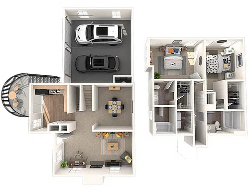 Floor plan Duplex 2x2.5C