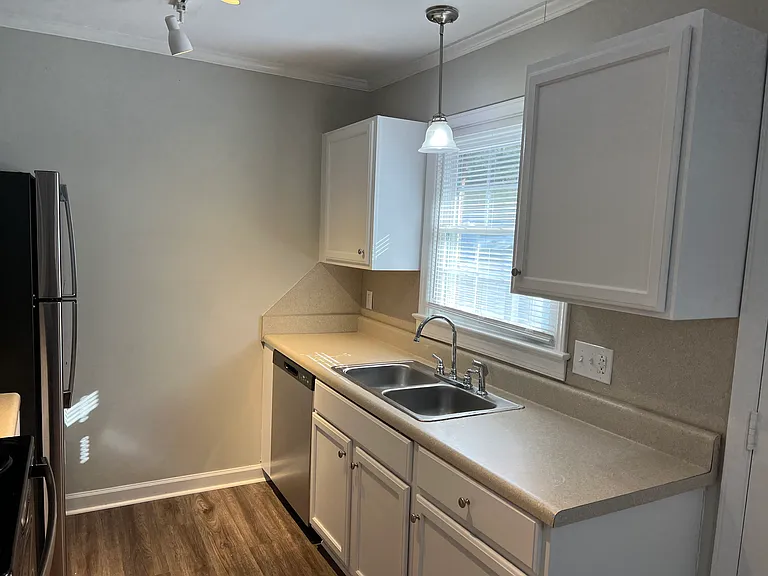 Kitchen with Stainless Steel Appliances (includes stove,refrigerator, microwave, dishwasher)