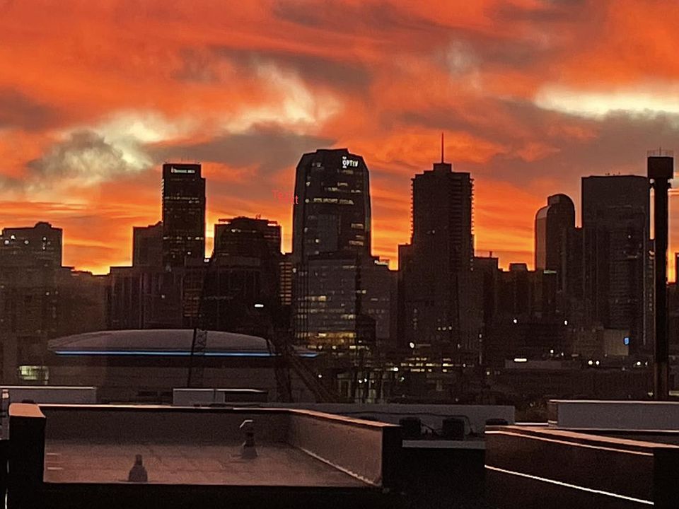 Watch stunning sunrises over the city from your balcony