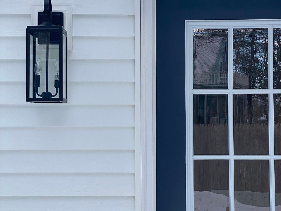 Front door and outside lantern
