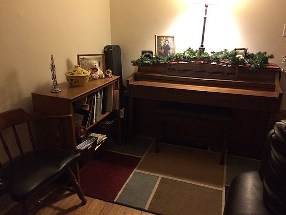 Living room, piano view