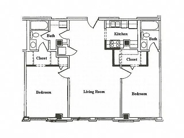 Floor plan 2 Bedroom Apartment