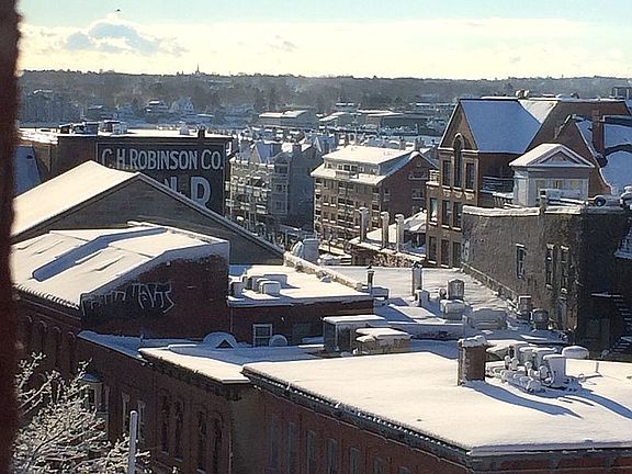 Winter view over Commercial