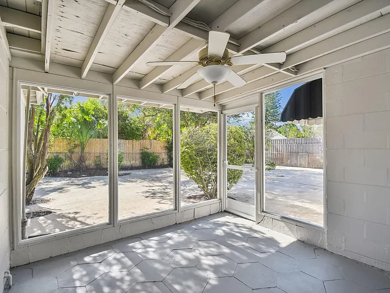 Spacious screened-in porch