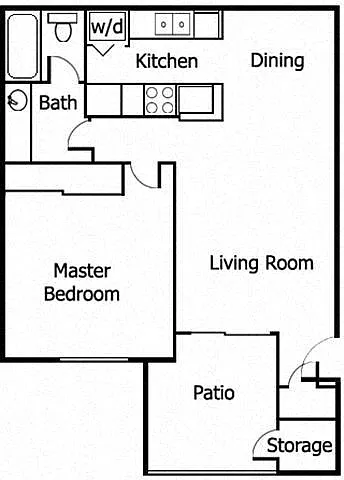 Floor plan One Bedroom A