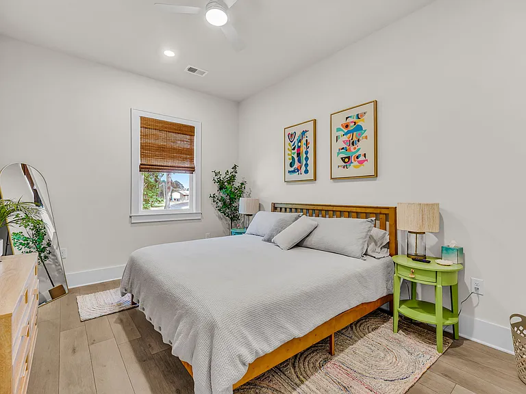 Second bedroom works great with a king bed, but could easily function as a bunk room