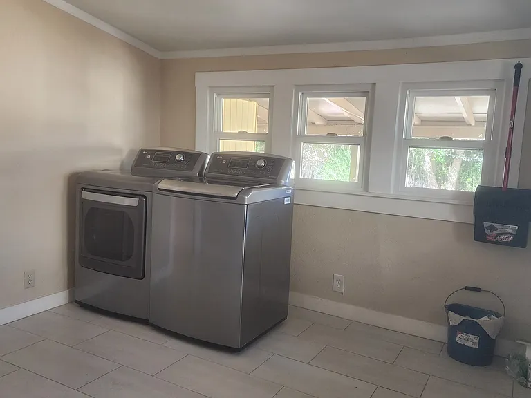 Large laundry room, room for projects like sewing, art, puzzles, games and more