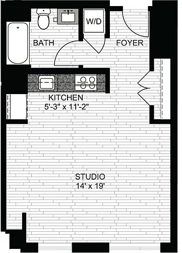 Floor plan Studio B